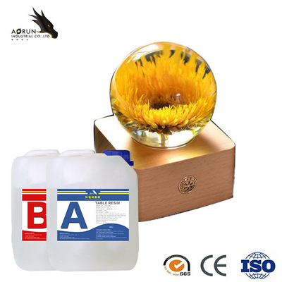 Fast Cured Two Part อีพอกซีเรซิน Clear ของเหลว Crystal Casting Kit Art Resin River Table Top