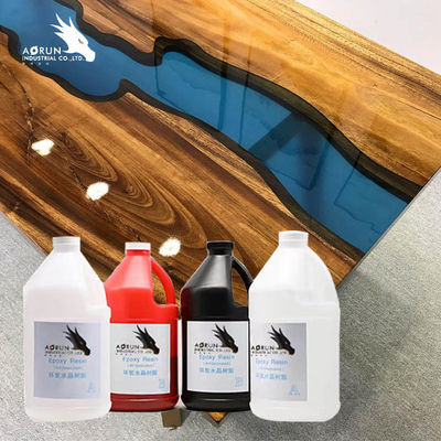Crystal Clear Art Resin การเคลือบผิว อีพอกซีเรซินสององค์ประกอบที่เป็นของแข็ง 100% สำหรับเคาน์เตอร์บาร์
