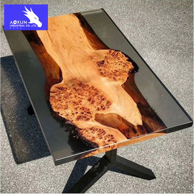 คริสตัลใสอีพอกซีเรซินตาราง Art Hardener Wood AB Glue