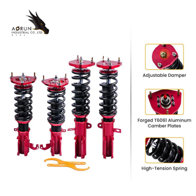 โช้คอัพแบบปรับได้สำหรับ Toyota Corolla E90 E100 E110 AE92 AE101 AE111 Coilover Suspension