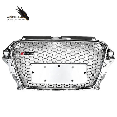 กระจังหน้ารถวัสดุ ABS สำหรับ Audi A3 8V RS3 กันชนหน้าคุณภาพสูงกระจังหน้ารถยนต์สีดำ