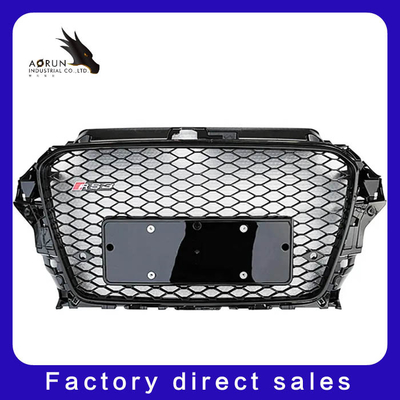 กระจังหน้ารถวัสดุ ABS สำหรับ Audi A3 8V RS3 กันชนหน้าคุณภาพสูงกระจังหน้ารถยนต์สีดำ