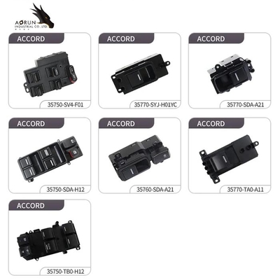 Auto Part ระบบไฟฟ้าด้านหน้าซ้ายสวิตช์ยกกระจกไฟฟ้า 35750-SDA-H12 สวิตช์รถสำหรับ HONDA Accord