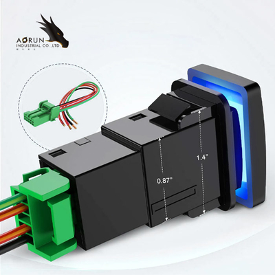 ยี่ห้อ Aorun 12V สัญลักษณ์ต่างๆแถบไฟ LED สวิตช์ปุ่มกด Toyota Switch สวิตช์ควบคุมกลางรถ
