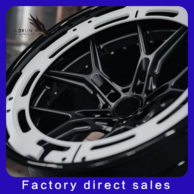 กำหนดเอง 2 ชิ้น Super Deep Concave Brushed Bronze Polished Lip Forged Wheels