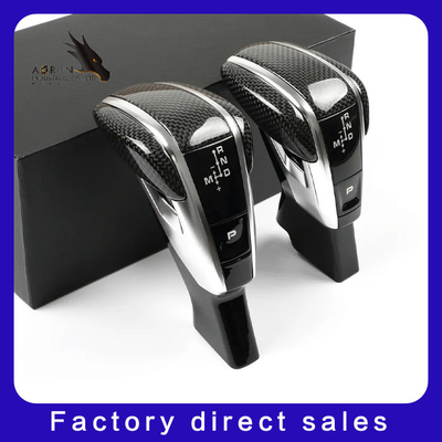 พรีเมี่ยมภายในรถคาร์บอนไฟเบอร์เกียร์รถ Shift Knob สำหรับ Porsche Cayenne 2018-2022 Panamera 2017-2022