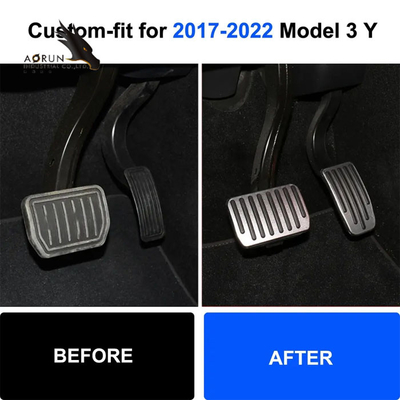 ประสิทธิภาพเบรคเหยียบคันเร่งสำหรับ Tesla รุ่น 3/Y -2022 แผ่นเหยียบเท้า 2 ชิ้นอุปกรณ์เสริมในรถยนต์