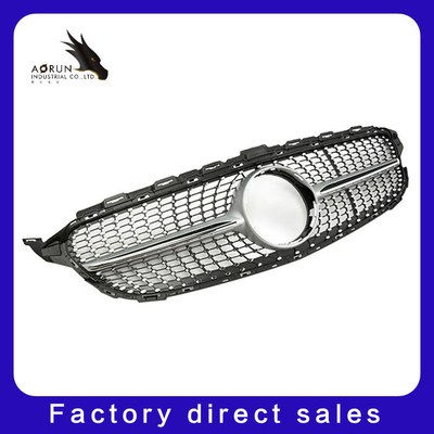 กระจังหน้ากันชนหน้ารถสำหรับ Mercedes Benz C Class W205 2014-2018 Diamond Style Racing Grills