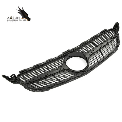 กระจังหน้ากันชนหน้ารถสำหรับ Mercedes Benz C Class W205 2014-2018 Diamond Style Racing Grills