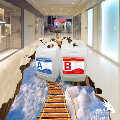 3D Self Leveling อีพ็อกซี่พื้นโรงรถ 3:1 AB น้ำยาเคลือบฉนวนไฟฟ้าวานิช